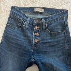 Madewell high rise skinny button fly jeans